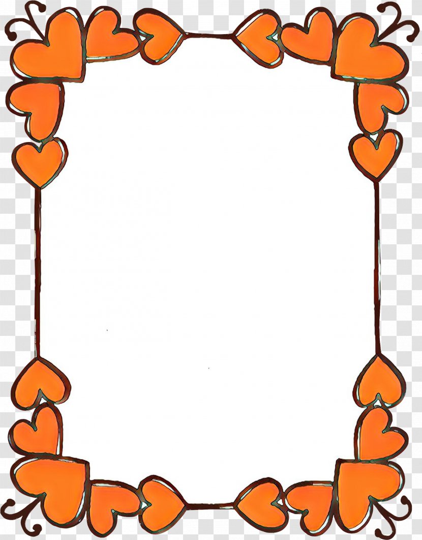 Picture Frame - Orange - Leaf Transparent PNG