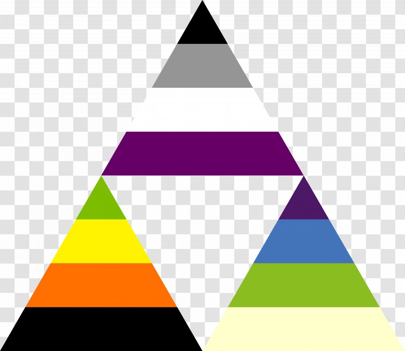 Triangle Asexuality Flag Font - Symmetry Transparent PNG