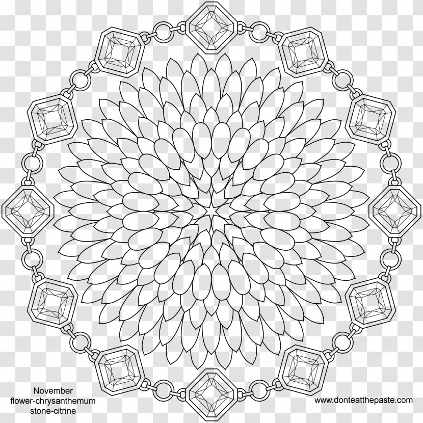 Mandala Coloring Book Overlapping Circles Grid Symbol Chakra Transparent PNG