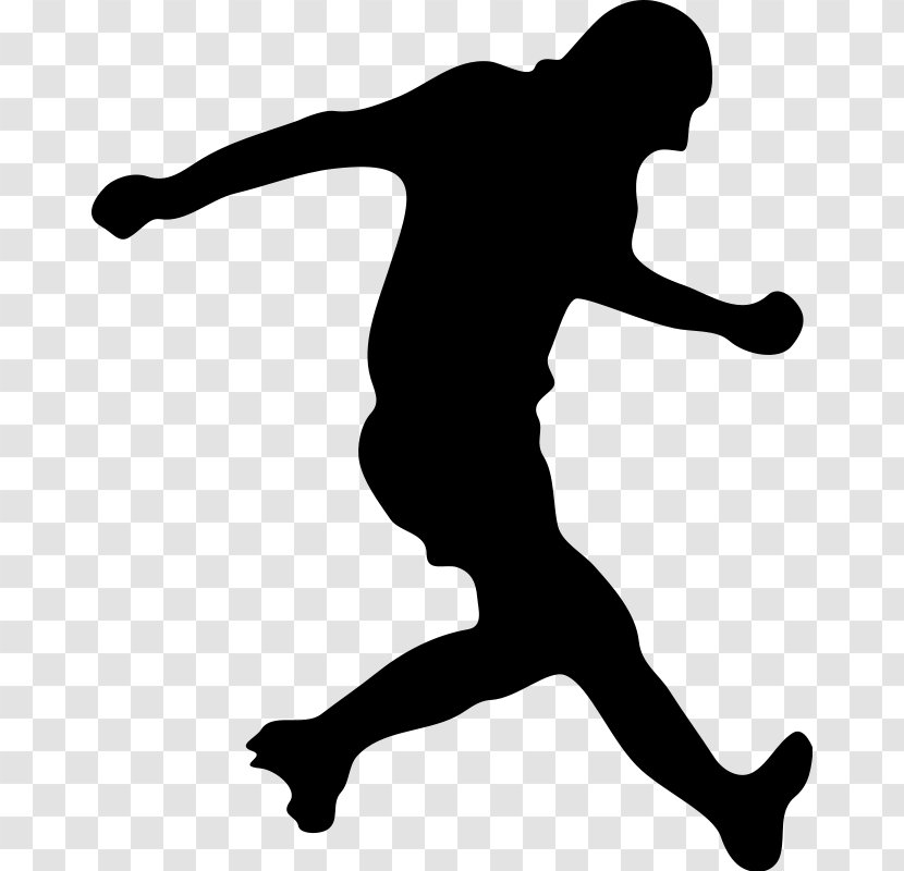 Football Player Silhouette Clip Art - Soccer Transparent PNG