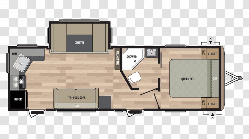 Caravan Campervans Floor Plan General R.V. Center, Inc. Trailer - 2016 Transparent PNG