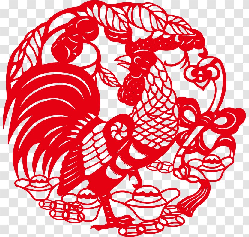 Rooster Chinese New Year Zodiac Lunar - Tree - Cock Vector Material Transparent PNG