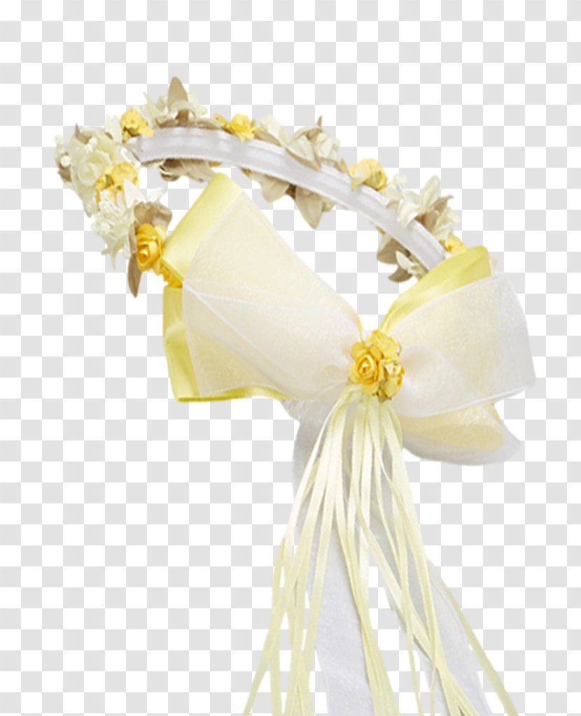 Wreath Artificial Flower Crown Ribbon - Dress - Satin Flowers Silk Transparent PNG