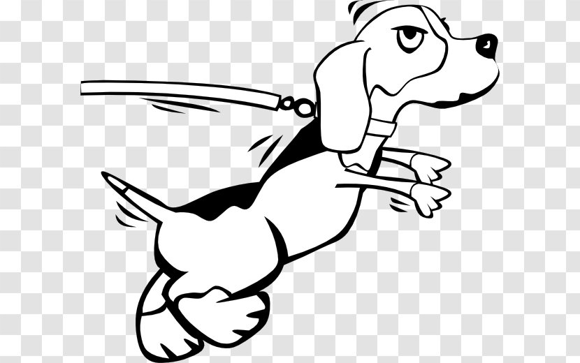 Beagle Basset Hound Leash Cartoon Clip Art - Hand - Dog Cartoons Pictures Transparent PNG
