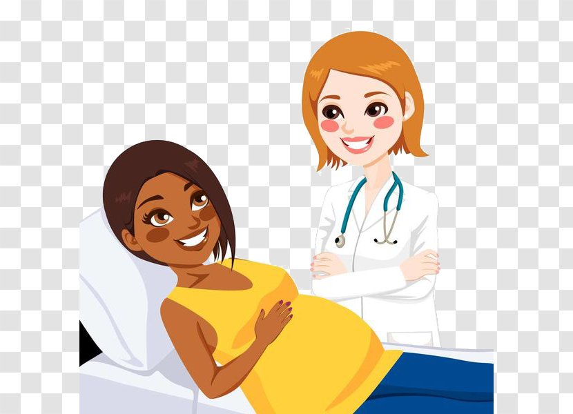 Pregnancy Physician Woman Doctors Visit Clip Art - Silhouette - Lying On The Bed Of Pregnant Women Transparent PNG