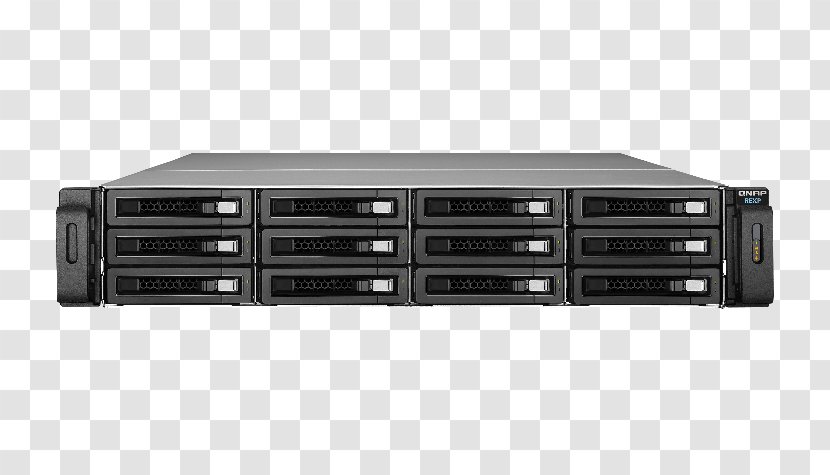 Serial Attached SCSI Network Storage Systems 19-inch Rack QNAP Systems, Inc. RAID - Automotive Exterior - Unit Transparent PNG