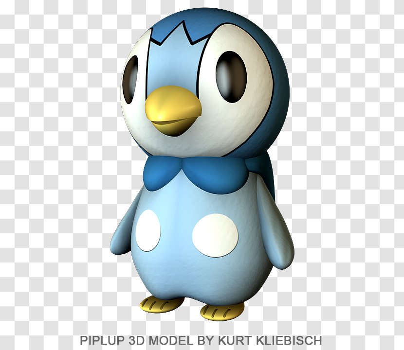 Penguin Piplup 3D Computer Graphics Pokémon Three-dimensional Space - Vertebrate - Animal Cell Modle Transparent PNG