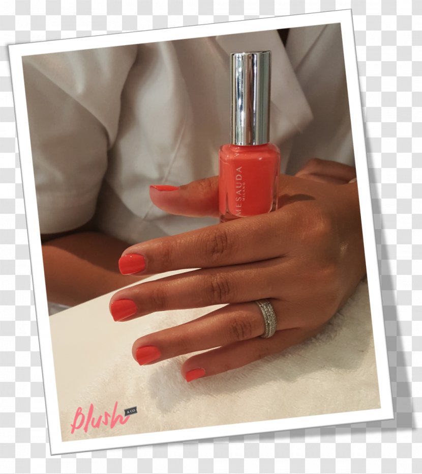 Nail Polish Hand Model Manicure - Orange Transparent PNG