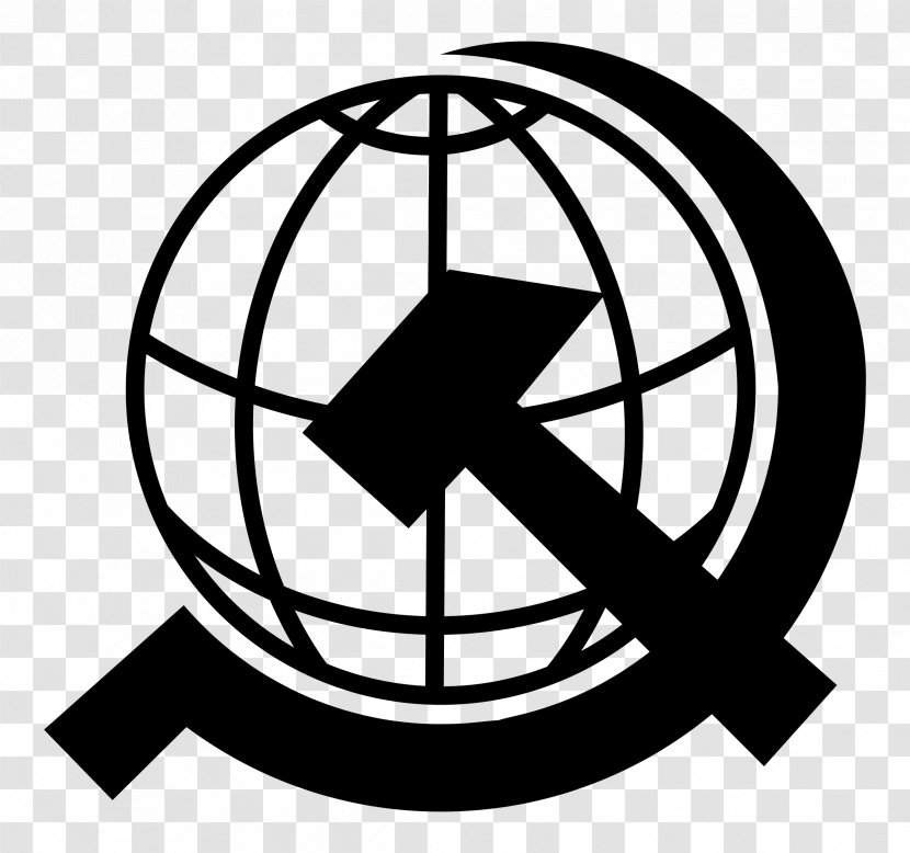 Clip Art Communism Hammer And Sickle World Withering Away Of The State - Socialism - Globe Transparent PNG