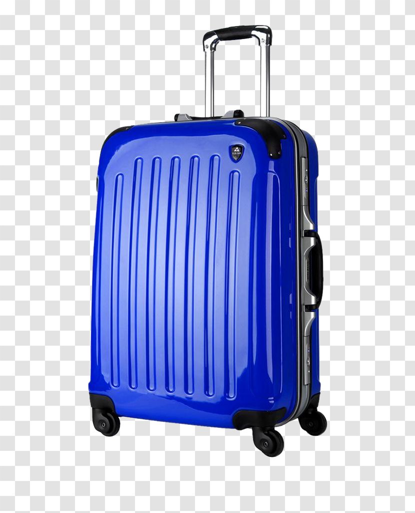 Hand Luggage Blue Travel Suitcase - Cobalt - Deep Transparent PNG