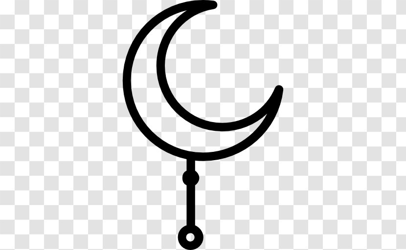 Black And White Body Jewelry Symbol - Moon Transparent PNG