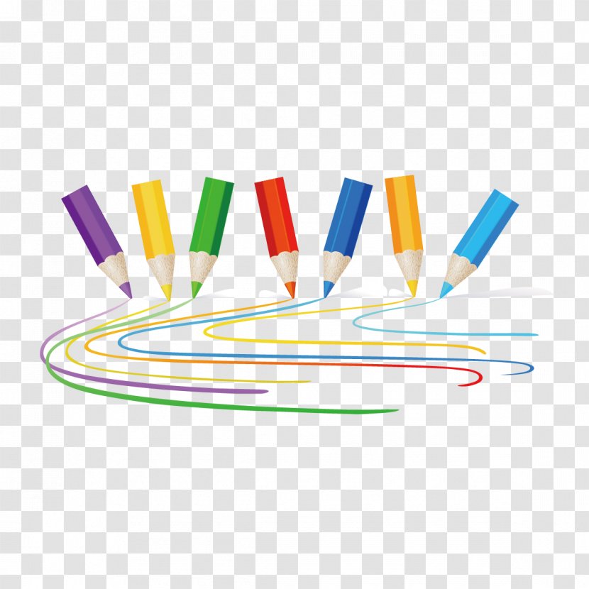 Colored Pencil Drawing Graphic Arts - Vector Color Pen Transparent PNG