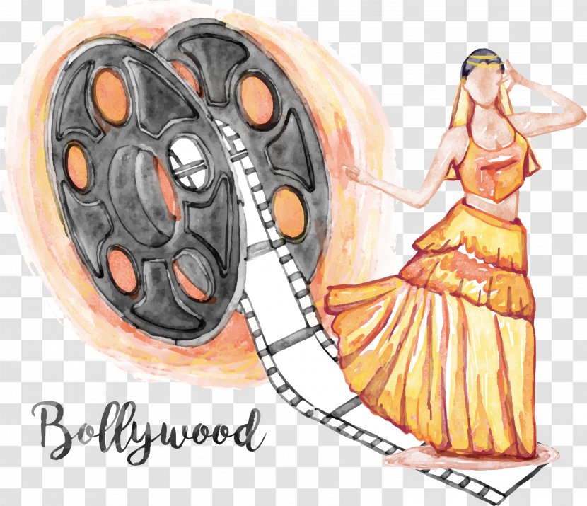 Bollywood Film Illustration - Watercolor - Musicals Transparent PNG