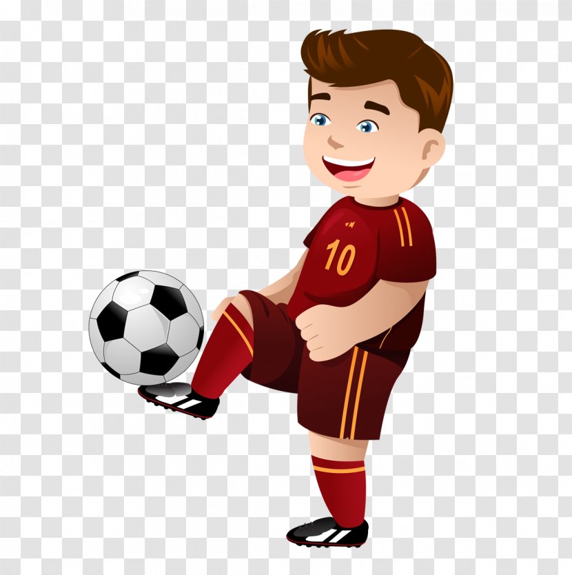 Stock Photography Vector Graphics Royalty-free Football Cartoon - Sports Equipment - Little Boy Walking Transparent PNG