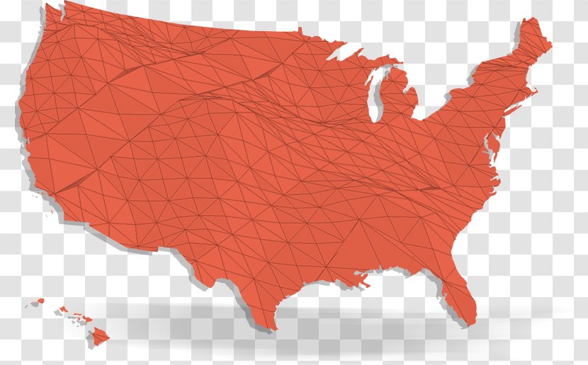 United States Choropleth Map Red And Blue Electoral College - Geography - Hexagonal Base Of Science Technology Transparent PNG