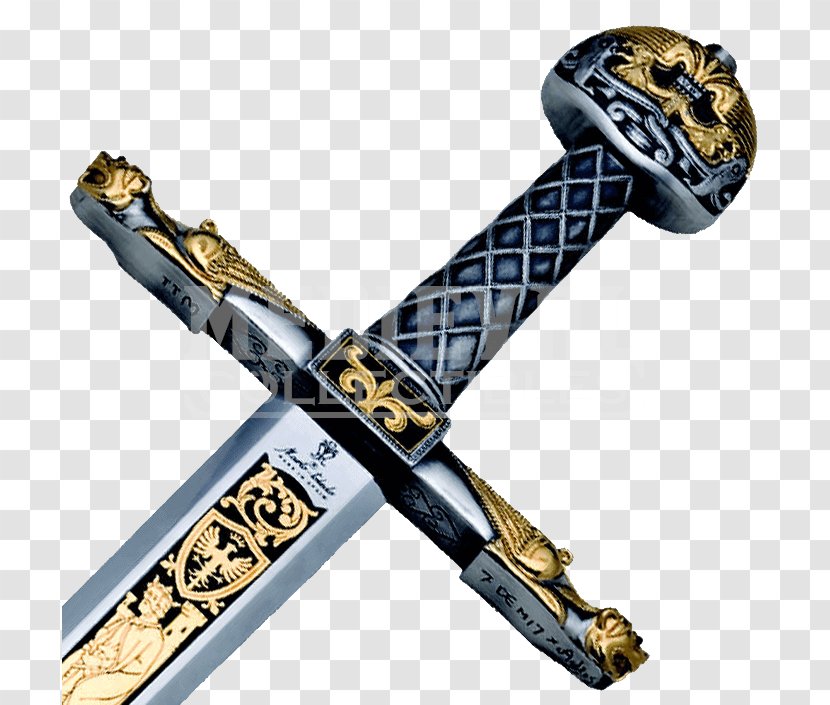 Sword King Arthur Holy Roman Empire Joyeuse Excalibur - Clarent Transparent PNG
