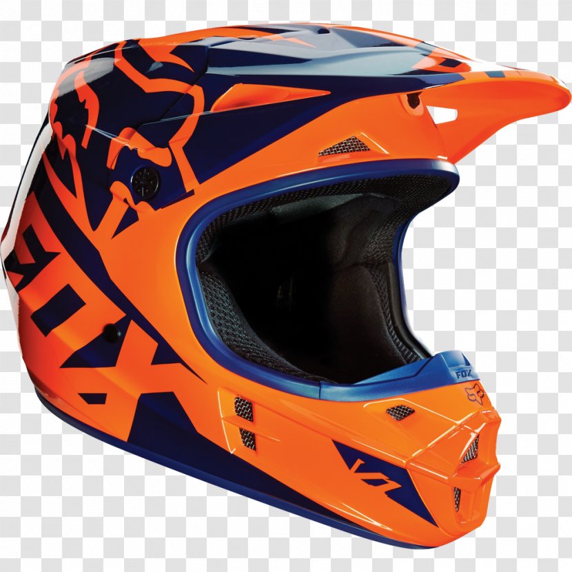 Motorcycle Helmets Fox Racing Motocross - Bicycles Equipment And Supplies - Bicycle Helmet Transparent PNG