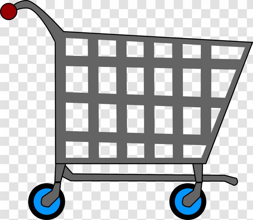Shopping Cart Online Clip Art - Black And White - Store Shelf Transparent PNG