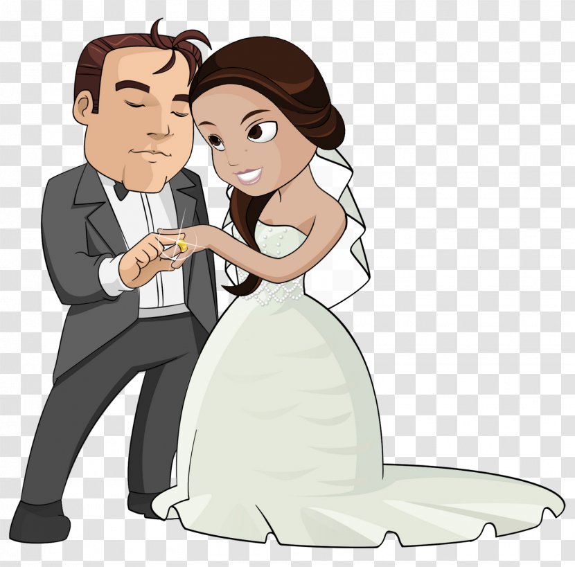 Art Drawing Couple Marriage - Flower - Casamento Transparent PNG