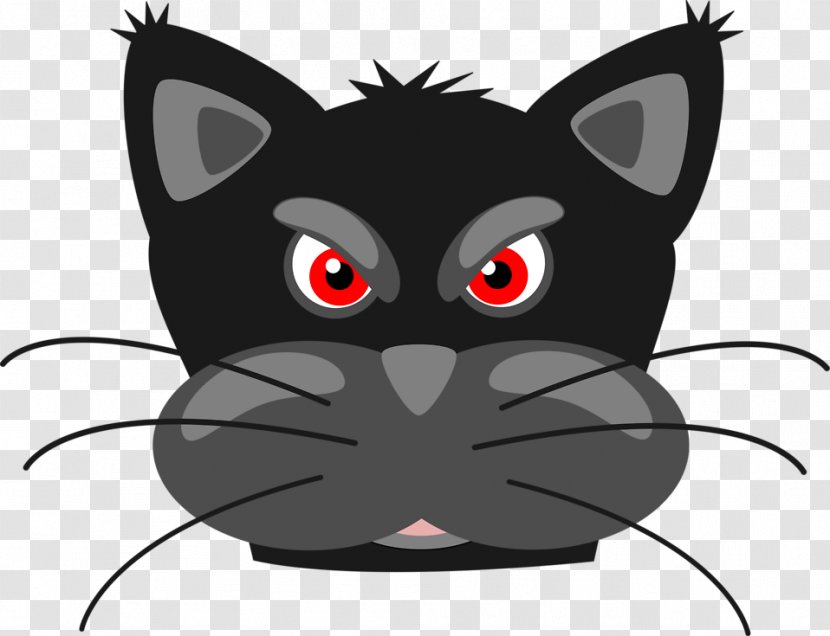 Cat Kitten Felidae Dog Clip Art - Fictional Character - Black Illustrations Transparent PNG
