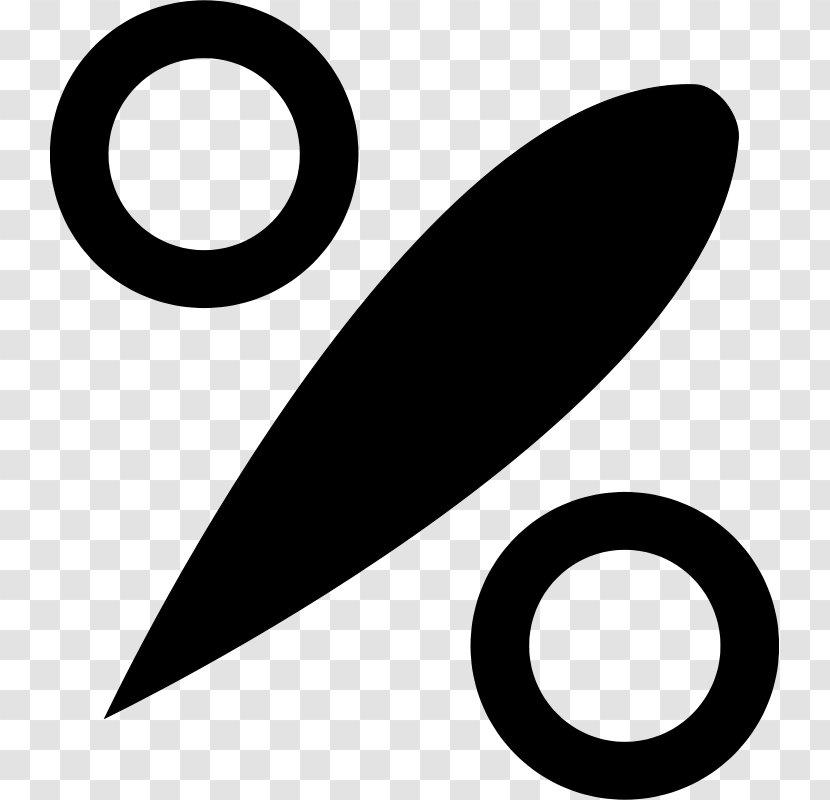 Percent Sign Percentage Clip Art - Black And White - Point Transparent PNG