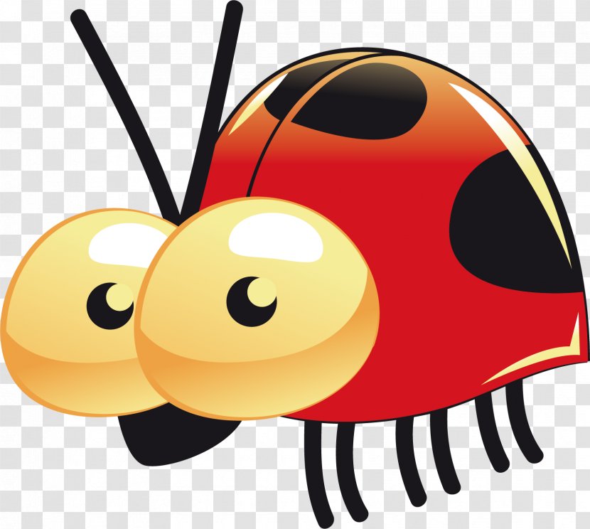Ladybird Coccinella Septempunctata Clip Art - Membrane Winged Insect - Vector Cute Seven Lady Ladybug Transparent PNG