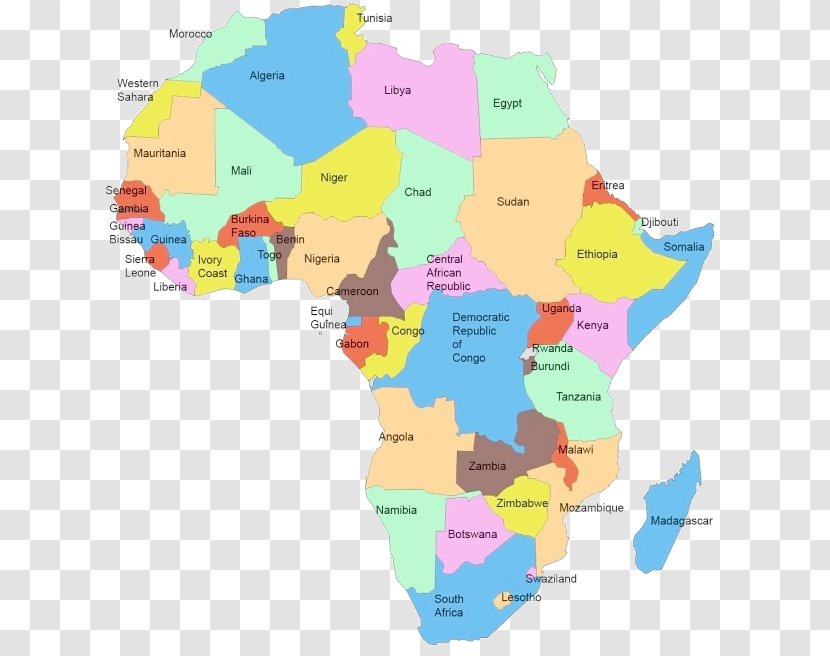 West Africa North World Map Mapa Polityczna Transparent PNG