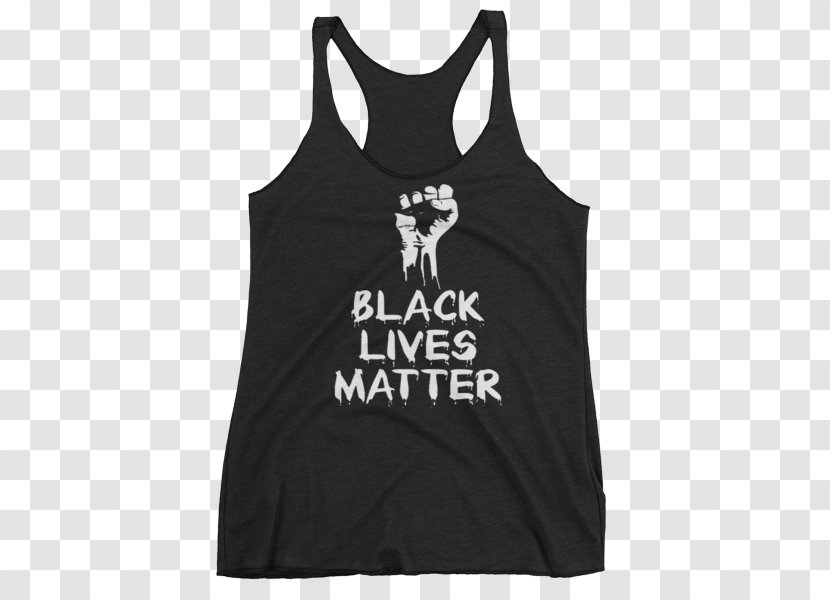 T-shirt Top Woman Sleeveless Shirt Clothing - Outerwear - Black Lives Matter Transparent PNG