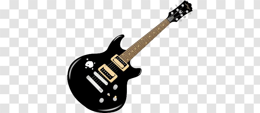 Electric Guitar Bass - Watercolor Transparent PNG