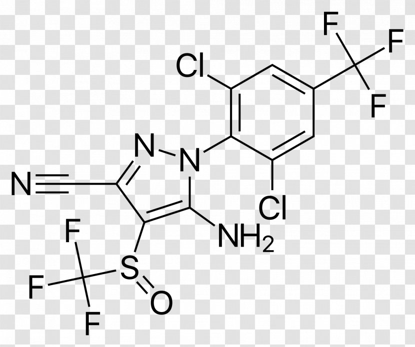 2017 Fipronil Eggs Contamination Phenylpyrazole Insecticides Molecule - Diagram - Central Nervous System Transparent PNG