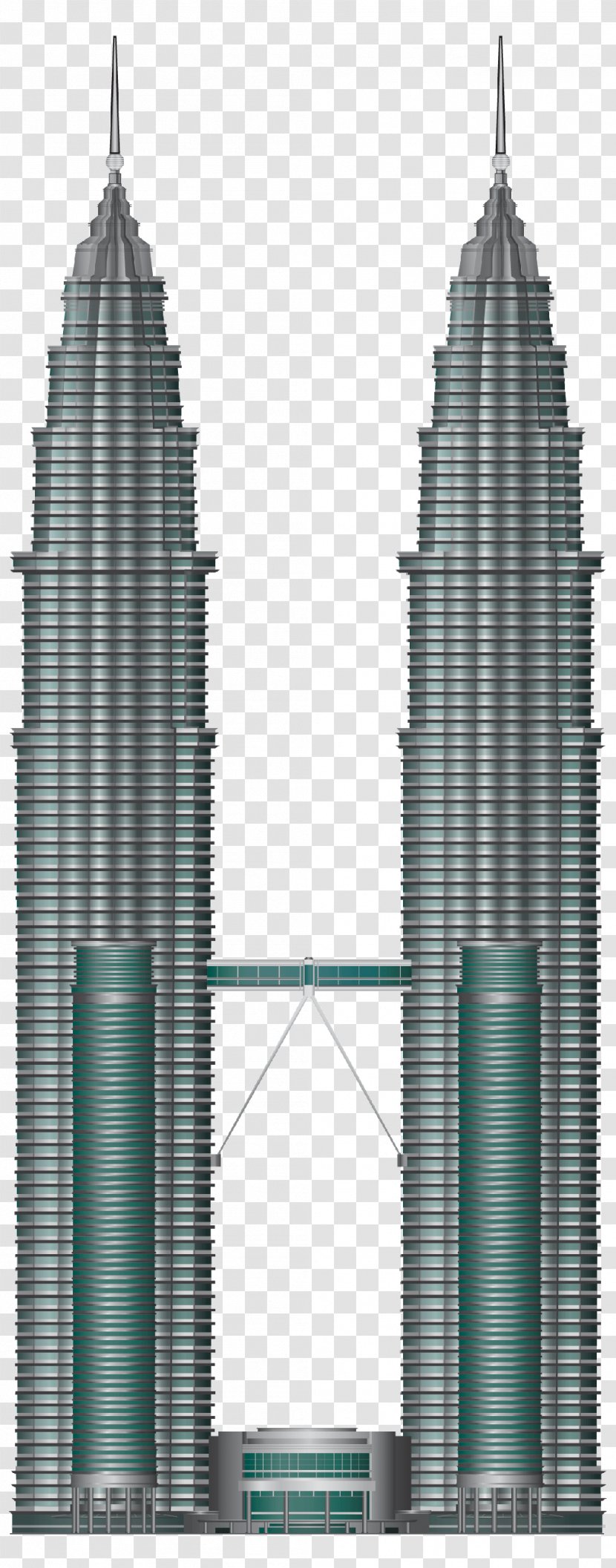Petronas Towers Building Skyscraper Facade - Tower Block - Burj Khalifa Transparent PNG