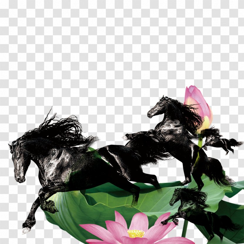 Download Ink Wash Painting - Chinese - China Wind Horse Transparent PNG