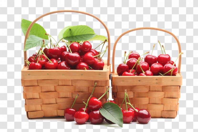 Cherry Basket Fruit Berry Wallpaper - Strawberry - Two Transparent PNG