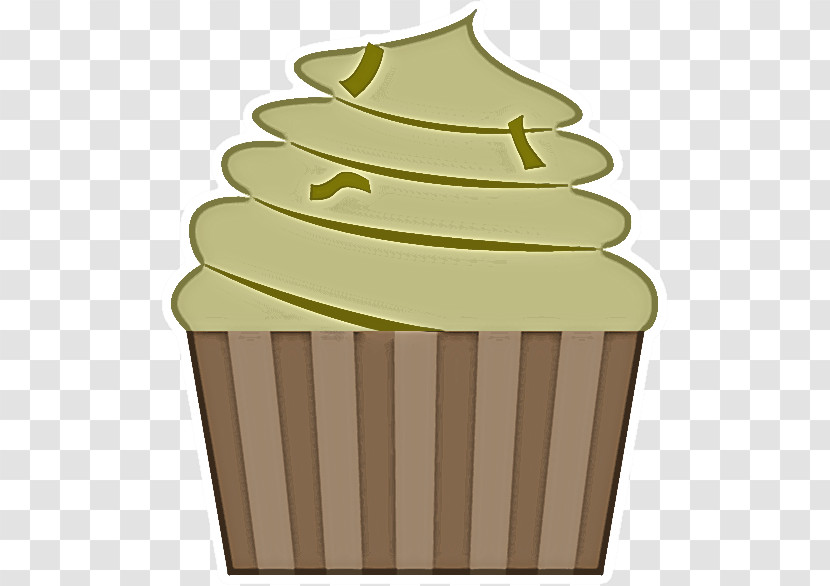 Green Cupcake Baking Cup Icing Dessert Transparent PNG