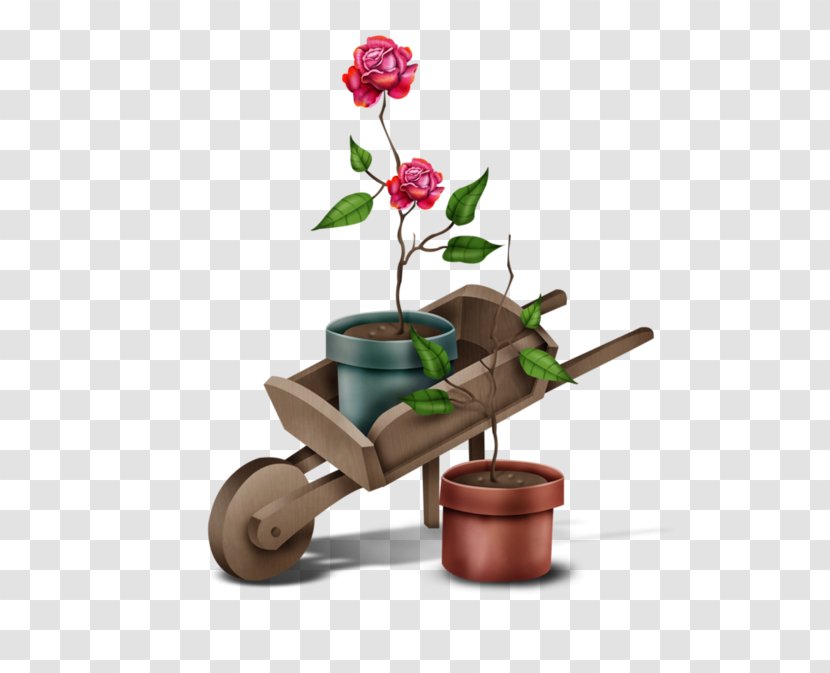 Wheelbarrow Garden Clip Art - Flowerpot - Cartoon Transparent PNG