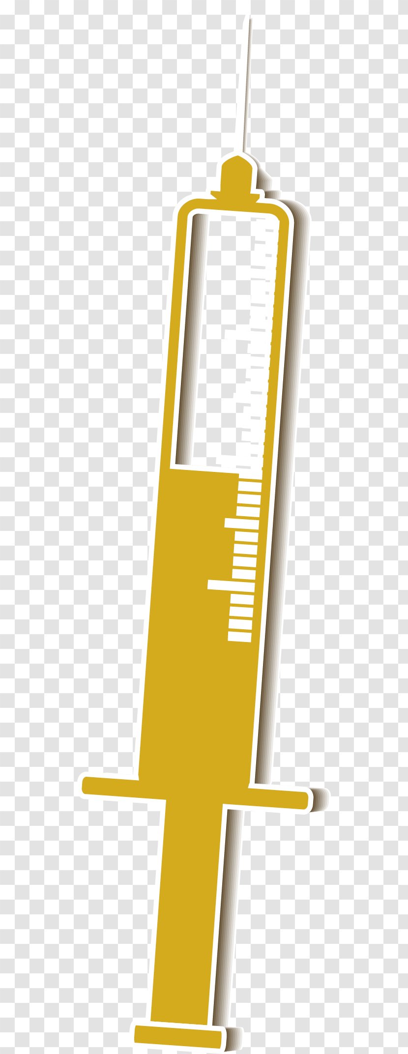 Syringe Yellow Graphic Design Hypodermic Needle Injection - Technology Transparent PNG