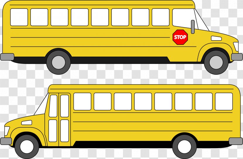 School Bus Yellow Clip Art - Commercial Vehicle Transparent PNG