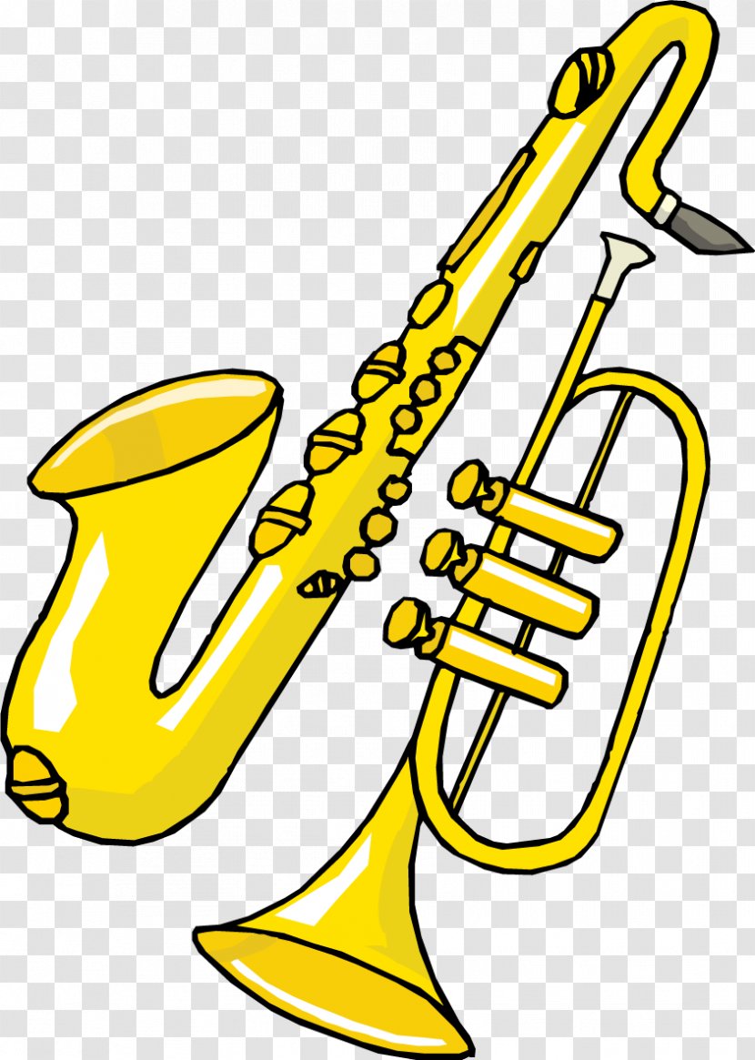 Saxophone Jazz Clip Art - Watercolor - Cartoon Vector Transparent PNG