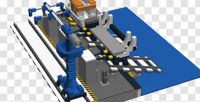 Engineering Machine Product Design Line - Watercolor - Lego Crane Boat Transparent PNG