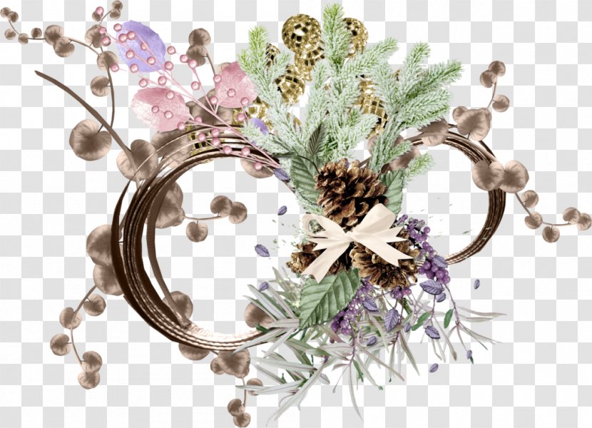 Floral Design Brooch Transparent PNG