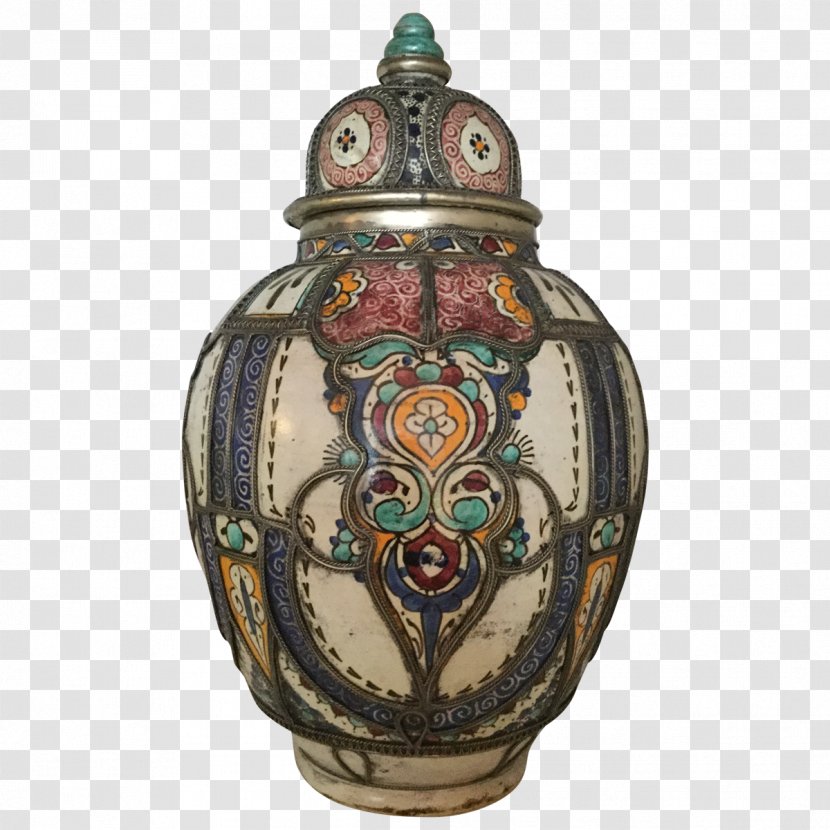 Ceramic Jar Pottery Vase Antique - Moroccan Cuisine - Hand Painted Transparent PNG