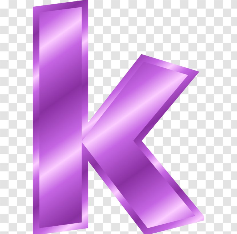 Letter K Alphabet Clip Art - Magenta - Kenzi Cliparts Transparent PNG