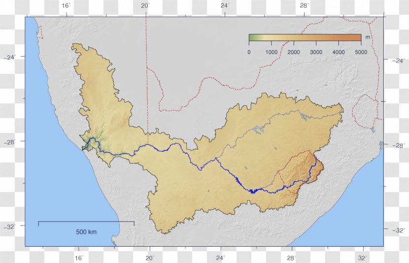 Vaal River Drakensberg Namibia Upington Caledon - Atlas - Topo Transparent PNG