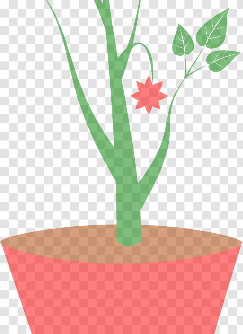 Flowerpot Plant Flower Houseplant Clip Art - Tree Stem Transparent PNG