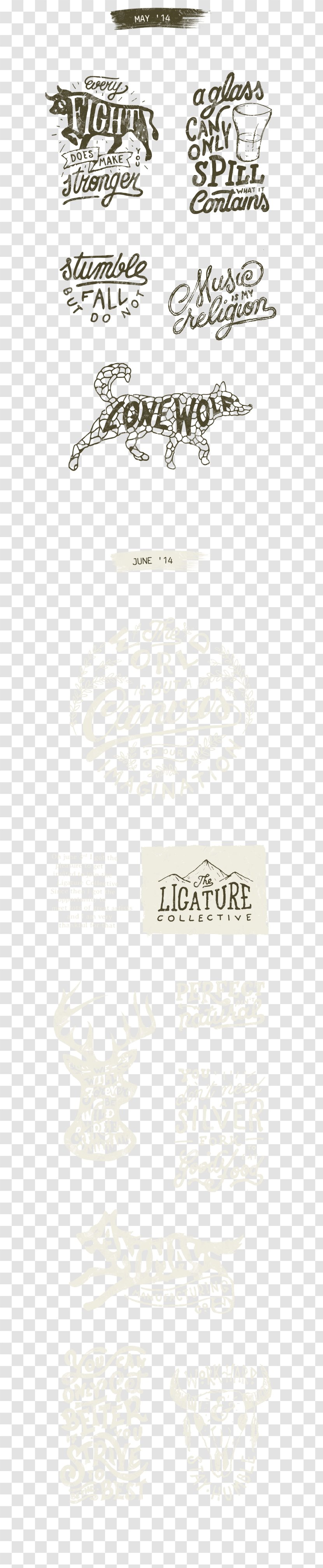 Lettering & Calligraphy Typography Design - Line Art Transparent PNG