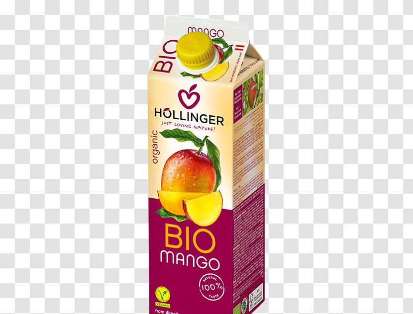 Orange Juice Höllinger Organic Apricot Nectar, 1l Food - Sugar - Mango Transparent PNG