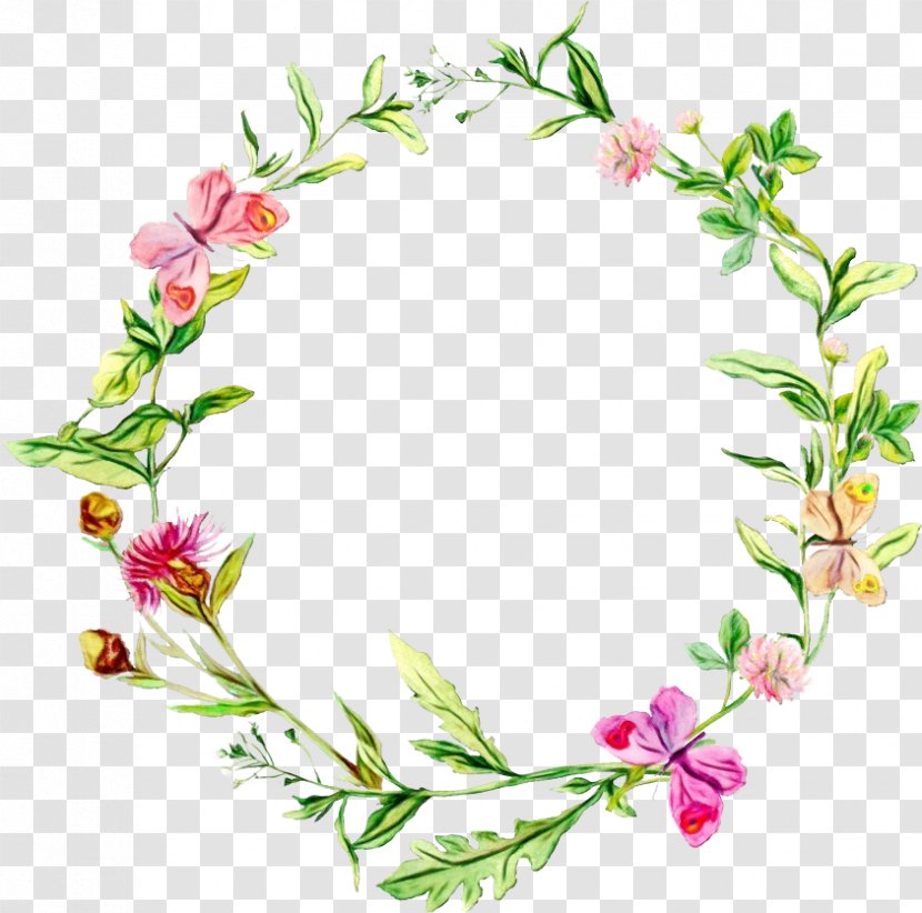 Watercolor Wreath Background - Lei - Wildflower Transparent PNG