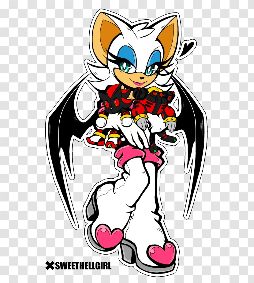 Rouge The Bat Shadow Hedgehog Amy Rose Sonic Art - Flower Transparent PNG