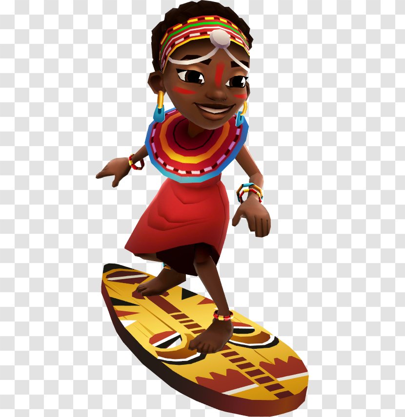 Subway Surfers Kenya Cartoon - Learning Transparent PNG