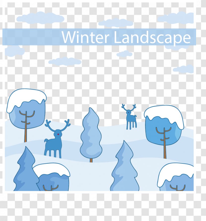 Reindeer Euclidean Vector Clip Art - Snow Transparent PNG